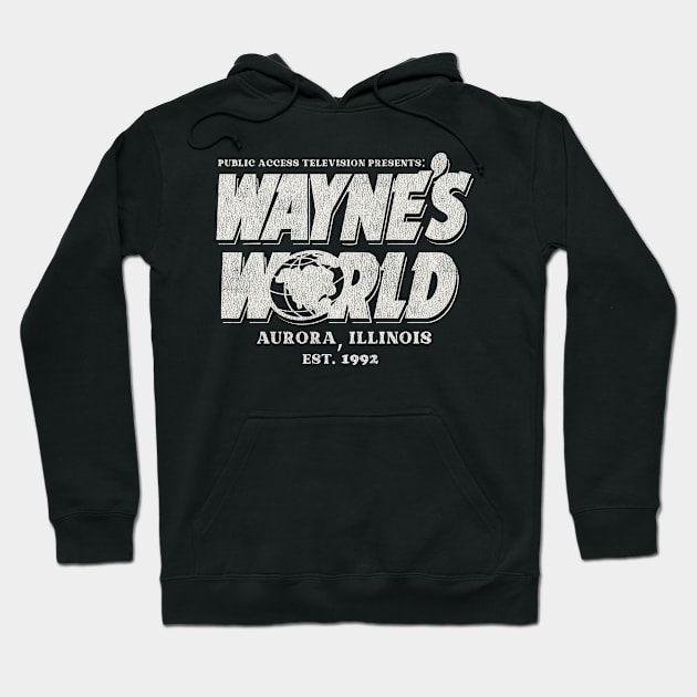 Wayne's World Worn Hoodie by Alema Art